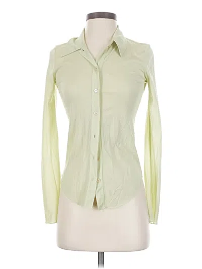 Pre-owned Wilfred Long Sleeve Blouse In Green