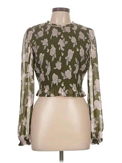 Pre-owned Wilfred Long Sleeve Blouse In Green