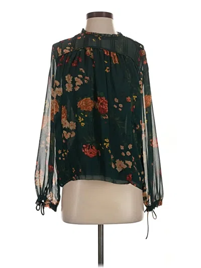 Pre-owned Wilfred Long Sleeve Blouse In Green