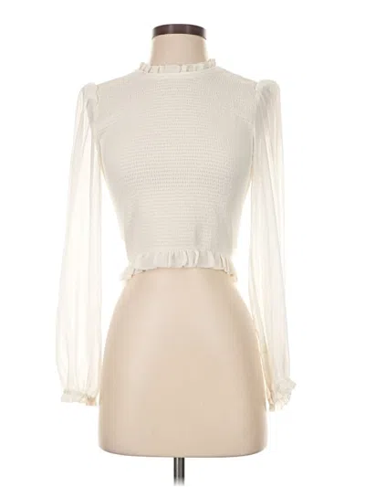 Pre-owned Wilfred Long Sleeve Blouse In Ivory