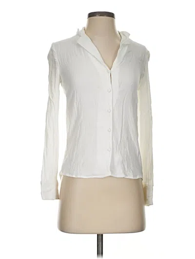 Pre-owned Wilfred Long Sleeve Blouse In Ivory