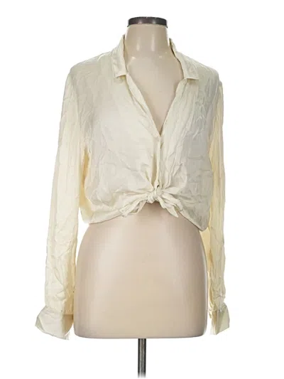 Pre-owned Wilfred Long Sleeve Blouse In Ivory
