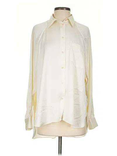 Pre-owned Wilfred Long Sleeve Blouse In Ivory