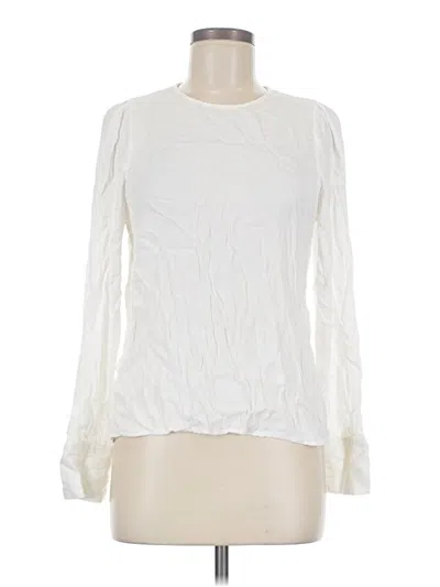 Pre-owned Wilfred Long Sleeve Blouse In Ivory