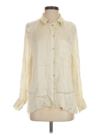 Pre-owned Wilfred Long Sleeve Blouse In Ivory
