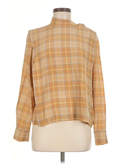 Pre-owned Wilfred Long Sleeve Blouse In Orange