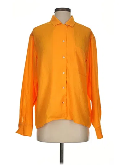 Pre-owned Wilfred Long Sleeve Blouse In Orange