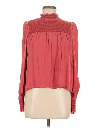 Pre-owned Wilfred Long Sleeve Blouse In Red