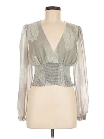 Pre-owned Wilfred Long Sleeve Blouse In Silver