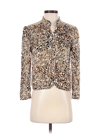 Pre-owned Wilfred Long Sleeve Blouse In Tan