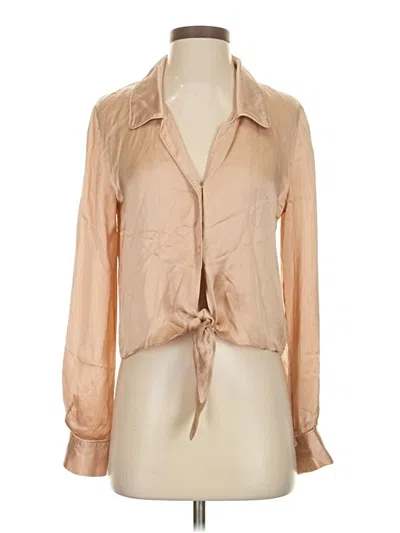 Pre-owned Wilfred Long Sleeve Blouse In Tan