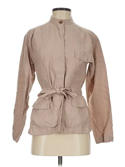 Pre-owned Wilfred Long Sleeve Blouse In Tan