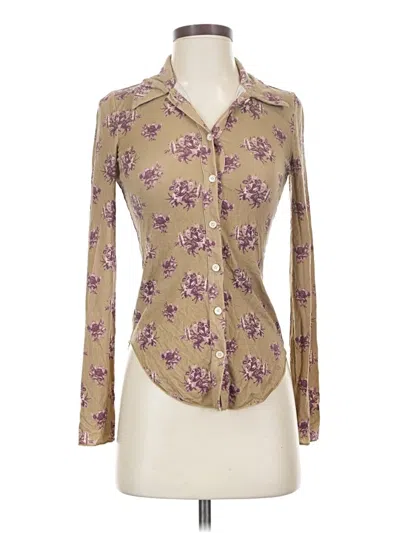 Pre-owned Wilfred Long Sleeve Blouse In Tan