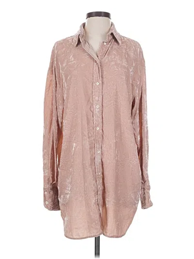 Pre-owned Wilfred Long Sleeve Blouse In Tan