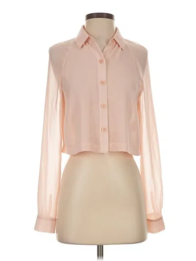 Pre-owned Wilfred Long Sleeve Blouse In Tan