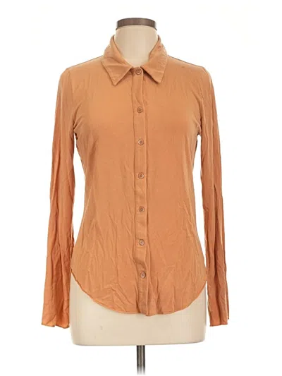 Pre-owned Wilfred Long Sleeve Blouse In Tan