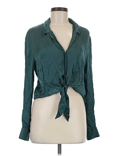 Pre-owned Wilfred Long Sleeve Blouse In Teal