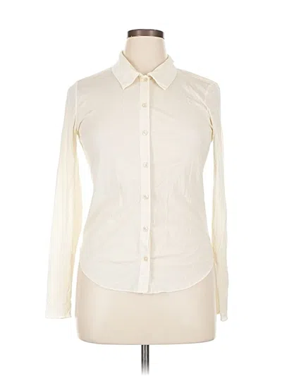Pre-owned Wilfred Long Sleeve Blouse In White