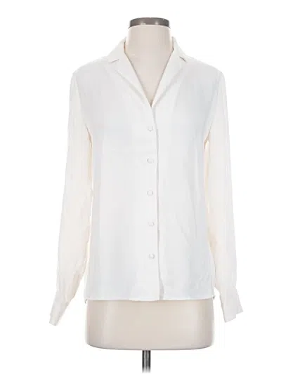 Pre-owned Wilfred Long Sleeve Blouse In White