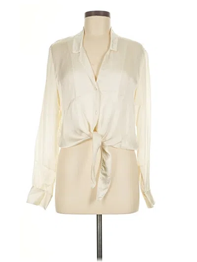 Pre-owned Wilfred Long Sleeve Blouse In White