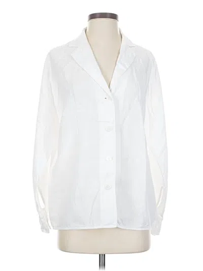 Pre-owned Wilfred Long Sleeve Blouse In White