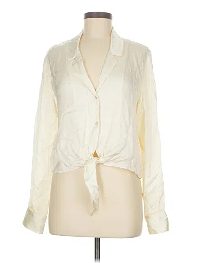 Pre-owned Wilfred Long Sleeve Blouse In White