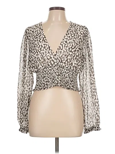 Pre-owned Wilfred Long Sleeve Blouse In White