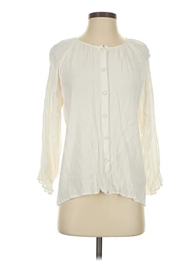 Pre-owned Wilfred Long Sleeve Blouse In White