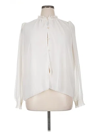 Pre-owned Wilfred Long Sleeve Blouse In White