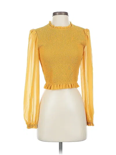 Pre-owned Wilfred Long Sleeve Blouse In Yellow