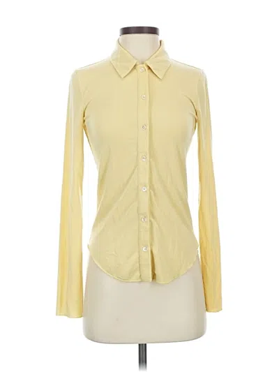 Pre-owned Wilfred Long Sleeve Blouse In Yellow