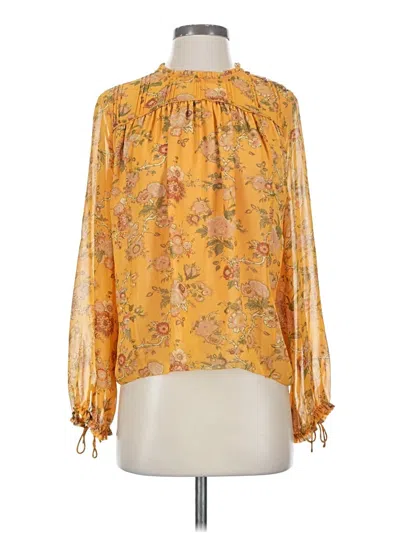 Pre-owned Wilfred Long Sleeve Blouse In Yellow