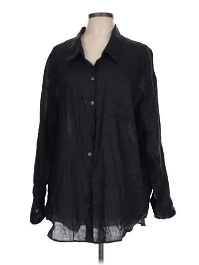 Pre-owned Wilfred Long Sleeve Button Down Shirt In Black
