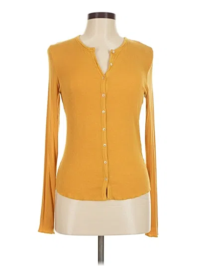 Pre-owned Wilfred Long Sleeve Henley Shirt In Yellow