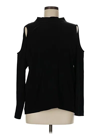 Pre-owned Wilfred Long Sleeve Top Black Cold Shoulder Neckline Tops