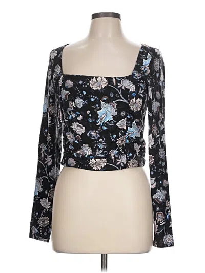 Pre-owned Wilfred Long Sleeve Top Black Square Neckline Tops