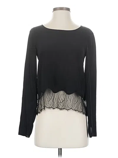 Pre-owned Wilfred Long Sleeve Top Black Sweetheart Neckline Tops