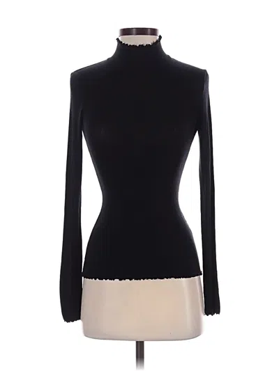 Pre-owned Wilfred Long Sleeve Top Black Turtleneck Tops