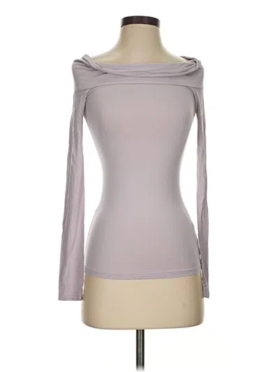 Pre-owned Wilfred Long Sleeve Top Gray Boatneck Tops