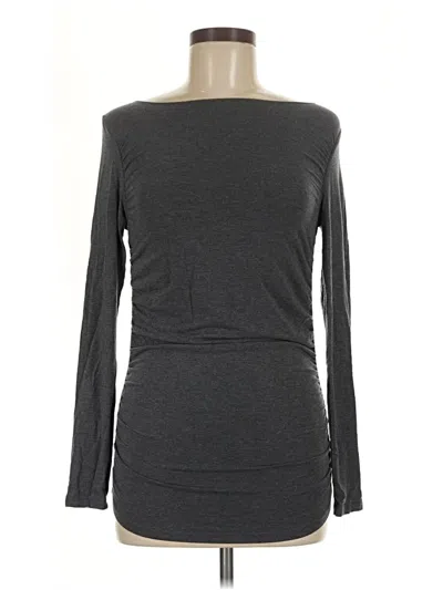 Pre-owned Wilfred Long Sleeve Top Gray Boatneck Tops