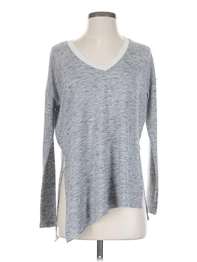 Pre-owned Wilfred Long Sleeve Top Gray V Neck Tops