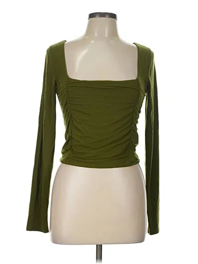 Pre-owned Wilfred Long Sleeve Top Green Sweetheart Neckline Tops