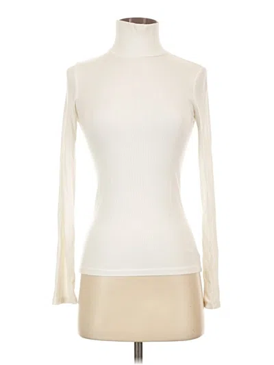 Pre-owned Wilfred Long Sleeve Top Ivory Turtleneck Tops