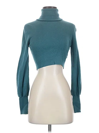 Pre-owned Wilfred Long Sleeve Top Teal Turtleneck Tops