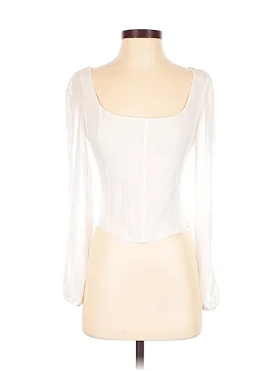 Pre-owned Wilfred Long Sleeve Top White Sweetheart Neckline Tops