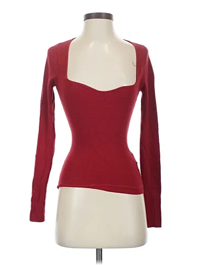 Pre-owned Wilfred Long Sleeve T-shirt In Burgundy