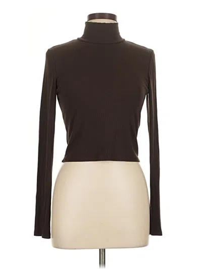 Pre-owned Wilfred Long Sleeve Turtleneck In Brown