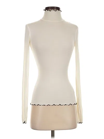 Pre-owned Wilfred Long Sleeve Turtleneck In Ivory