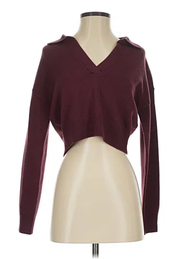 Pre-owned Wilfred Pullover Sweater In Burgundy