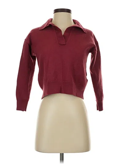 Pre-owned Wilfred Pullover Sweater In Burgundy